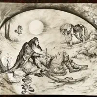 طراحی ظهر عاشورا آقا امام حسین (ع) کار دست
