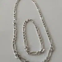ست گردنبند و دست بند نقره