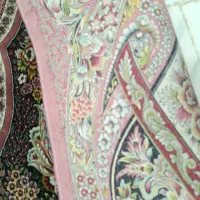 فرش ماشینی رنگ صورتی اناری 3600 شانه و 1200تراکم|فرش|تهران, طیب|دیوار