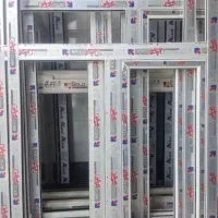 درب آلومینیوم رنگ مشکی سفیدقیمت کارخانه مدت محدود