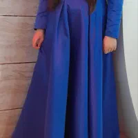 پیرهن ساتن کاربنی در حد نو