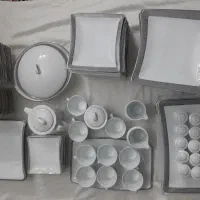 سرویس ۱۴۵پارچه چهار گوش چینی زرین
