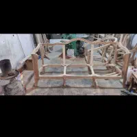 سه عدد کاناپه  مدل گوش دار چوب تمام راش