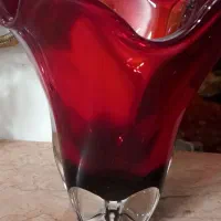 گلدان کریستال چک قدیمی