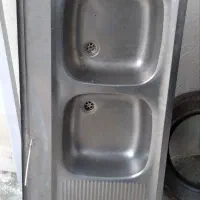 سینگ ۲ لگن بزرگ با اتصالات مربوطه در حد نو نو