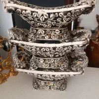 میوه خوری شیرینی خوری  آجیل خوری  با گل های برجسته|صنایع دستی و سایر لوازم تزئینی|رودهن, |دیوار
