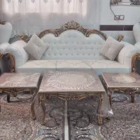 مبل هفت نفره کلاسیک نو|مبلمان خانگی و میز عسلی|رباط‌کریم, شترخوار|دیوار