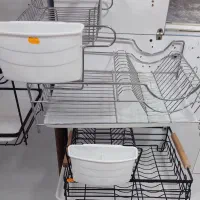 سبد آبچکان کنار سینک در دزفول|آبچکان و نظمدهنده ظروف|دزفول, |دیوار