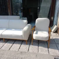 مبل دسته چوبی|مبلمان خانگی و میز عسلی|ایلام, |دیوار