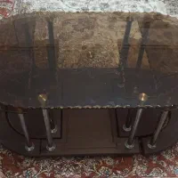 میز عسلی شیشه ای