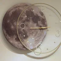 فروش ساعت دیواری طرح ماه ال ای دی دار