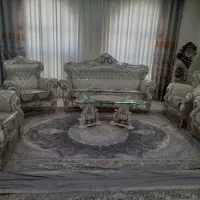 مبلمان سلطنتی شرکتی ومیز ناهار خوری|مبلمان خانگی و میز عسلی|اندیشه, پرنیان|دیوار