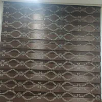 پرده زبرا قهوه ای عرض ۱۶۵ طول۲متر|پرده، رانر، رومیزی|اهواز, کوی آغاجاری|دیوار