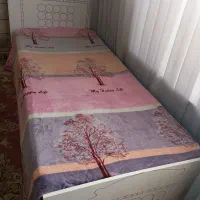 تخت یک نفره همراه با تشک