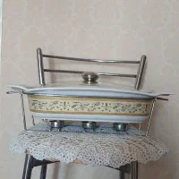سوفله خوری چینی با درب پیرکس MGB|ظروف سرو و پذیرایی|تهران, شهرک محلاتی|دیوار