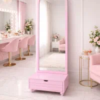 آینه قدی فانتزی MDF با کشو