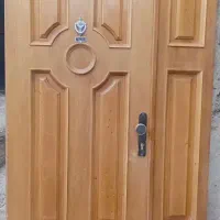 درب چوبی ورودی آپارتمان دولنگه ۱۱۵*260