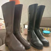 بوت مشکی و قهوه ای