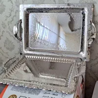 دو عدد سینی استیل پذیرایی طرح ویتارا