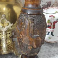 گلدان چوبی قدیمی دست ساز جفت|صنایع دستی و سایر لوازم تزئینی|مشکین‌دشت, |دیوار