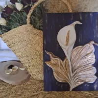 تابلو گچبری مدرن ، تکسچر، ورق طلا|صنایع دستی و سایر لوازم تزئینی|شاهینشهر, گزبرخوار|دیوار