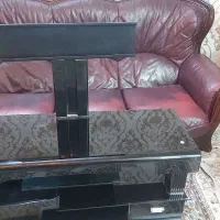 میز تمام شیشه دودی زیر تلویزیونی|میز تلویزیون|یزد, |دیوار