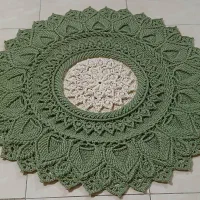 فرشینه سبز قطر ۱متر آماده تحویل و ارسال|فرش|تهران, علی‌آباد|دیوار