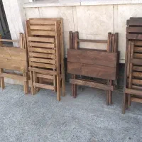 دکوراسیون زیبا با میز و صندلی چوبی تاشو|میز و صندلی غذاخوری|قم, بیست متری ولیعصر|دیوار