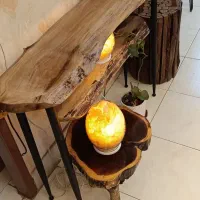 کنسول طبقه دار گردو پایه مخروطی