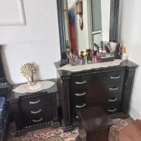 سرویس تخت خواب دو نفره چوبی|تخت و سرویس خواب|خمین, |دیوار