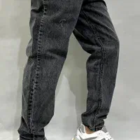 شلوار مام فیت زغالی برفی ( بوتیک ترافیک )