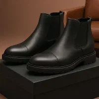 نیم بوت مردانه بغل کش مشکی