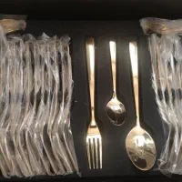 قاشق چنگال ۱۱۶ پارچه ناب استیل در حد نو