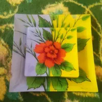 سرویس جا میوه ای و دوعدد قندان
