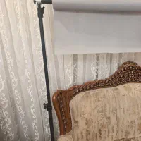 پایه بگراند ۳ در ۳  با پارچه فوتر طوسی ۳در ۵