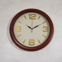 ساعت دیواری چوبی آرام گرد با موتور کوارتز