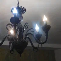 لوستر نئوکلاسیک مشکی|لوستر و چراغ آویز|کرج, شهرک پردیسان|دیوار