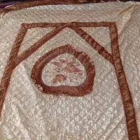 رو تختی طلایی و قهوهای ،جنس ساتن|سرویس روتختی|مراغه, |دیوار