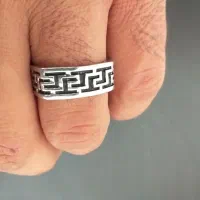 انگشتر سیاه قلم.چهار گوش