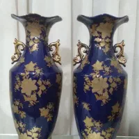 جفت گلدان سورمه ای ۵۰ سانت
