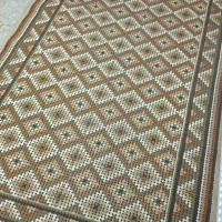 گلیم فرش کرم قهوه ای ۶ متری|گلیم، جاجیم، گبه|همدان, |دیوار