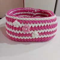 سبد تریکویی دسته دار