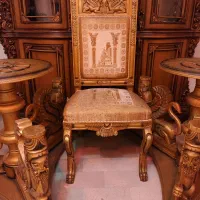 میز صندلی سلطنتی چوبی ۸ نفره کتیبه