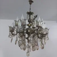 لوستر برنجی ۶شاخه ۱۲شعله