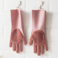 دستکش سیلیکونی اسکاج دار ظرفشویی|لوازم نظافت|کرمان, |دیوار