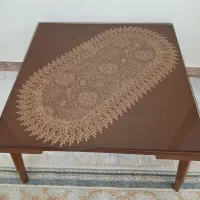 مبل ۵ نفره همراه با میز جلو مبلی چوبی و دوعدد عسلی|مبلمان خانگی و میز عسلی|تهران, خاوران|دیوار