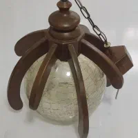 لوستر چوبی شیشه ای|لوستر و چراغ آویز|قرچک, زیبا شهر|دیوار