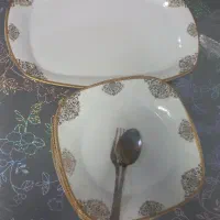 12 عدد بشقاب و یک عدد دیس|ظروف سرو و پذیرایی|کوچصفهان, |دیوار