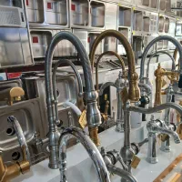 شیر ظرفشویی دوکاره فنری فلت طلایی کردم توالت|لوازم سرویس بهداشتی|قدس, شهرقدس|دیوار