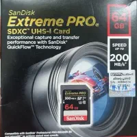کارت حافظه ۶۴ سن دیسک sandisk  extreme pro 200